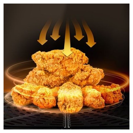 Airfryer ClearView 12 в 1, 1700 W, 7 литра, 80°C - 200°C, 60 мин. таймер, 12 програми, Oliver Voltz, черен