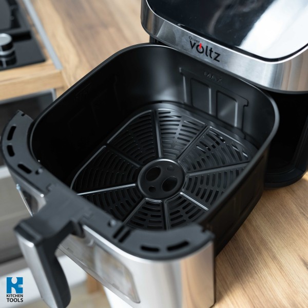 Airfryer ClearView 12 в 1, 1700 W, 7 литра, 80°C - 200°C, 60 мин. таймер, 12 програми, Oliver Voltz, черен