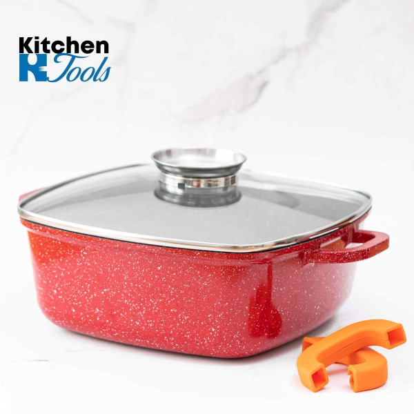 Лят алуминиев печене 24x10cm, мрамориран, 4.4L