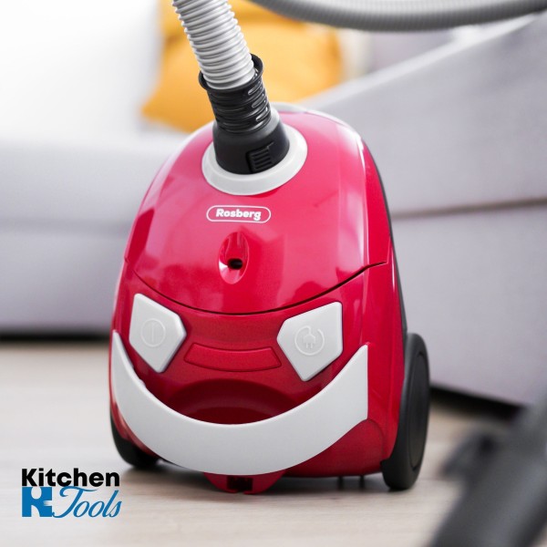 Прахосмукачка Rosberg, 700W, червена, 1.5л