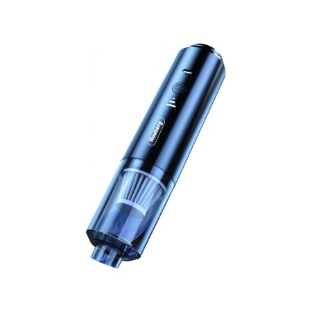 Безжична преносима прахосмукачка, 1800mAh, 100ml, 65W, HEPA филтър, засмукване/издухване, Rosberg, синя