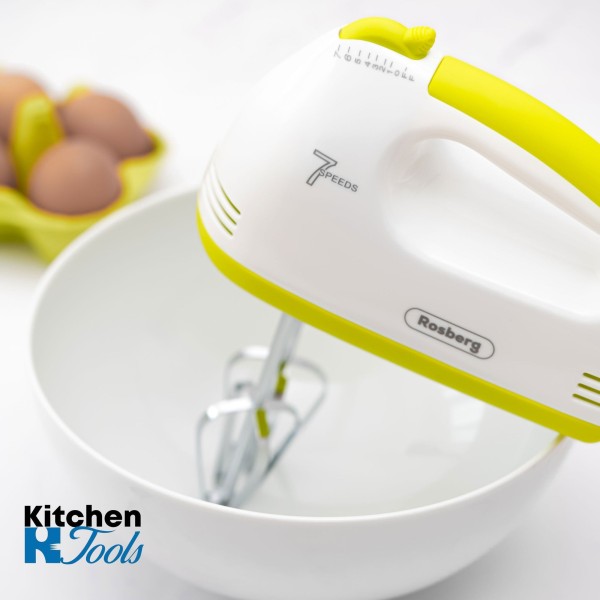 Ръчен миксер Rosberg 7 скорости, зелен