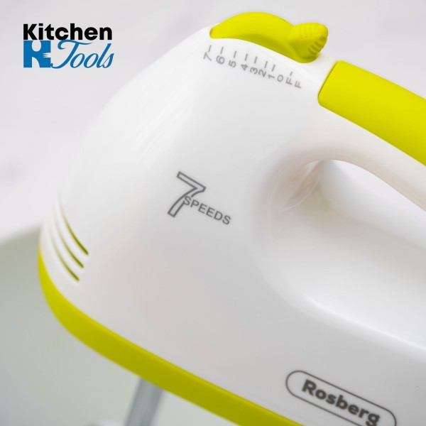 Ръчен миксер Rosberg 7 скорости, зелен