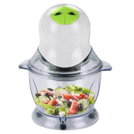 Електрически чопър, 400W, стъклена купа, бял/зелен