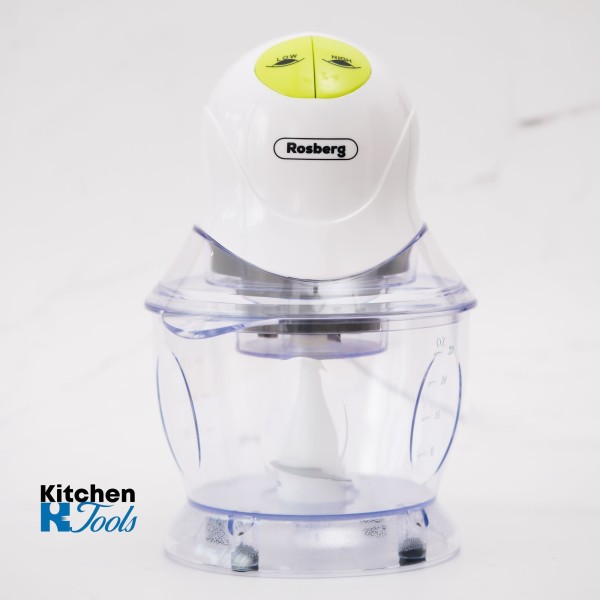 Електрически чопър, 400W, стъклена купа, бял/зелен