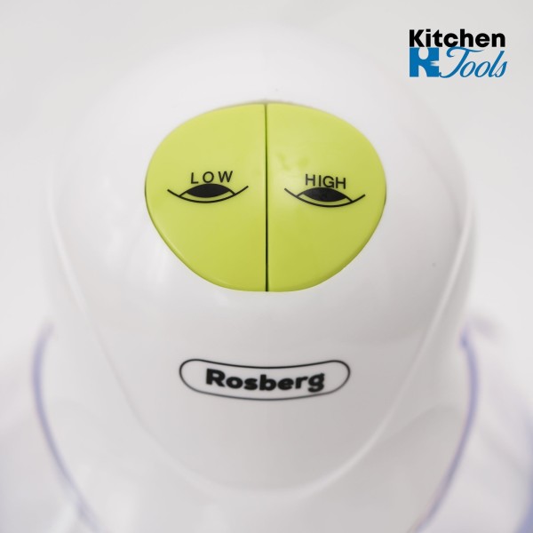 Електрически чопър, 400W, стъклена купа, бял/зелен