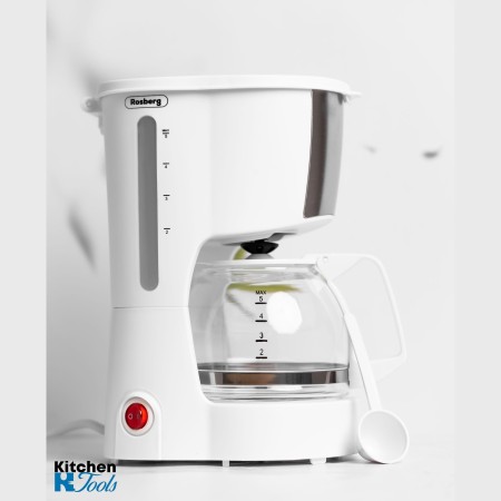Кафемашина Rosberg - 600W, 600 мл, Бяла
