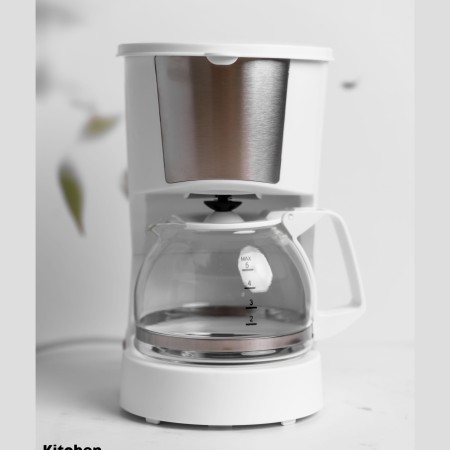 Кафемашина Rosberg - 600W, 600 мл, Бяла