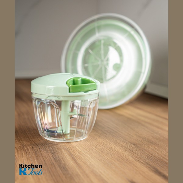 2 в 1 ръчна сушилня за салати, 24,5 см/4 литра, ръчен блендер с 3 остриета, 0,65 литра - зеленчуци/плодове/ядки, Oliver Voltz