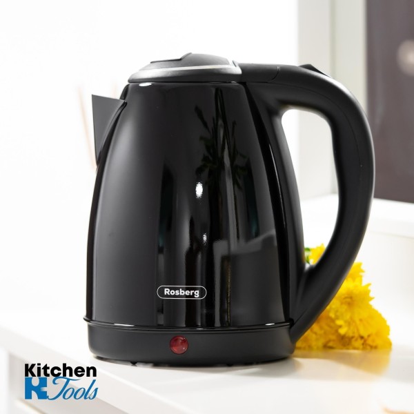 Чайник Rosberg, 1800W, 1.8L, черен