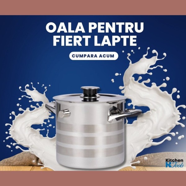 Тенджера за мляко 5 литра, неръждаем капак Rosberg