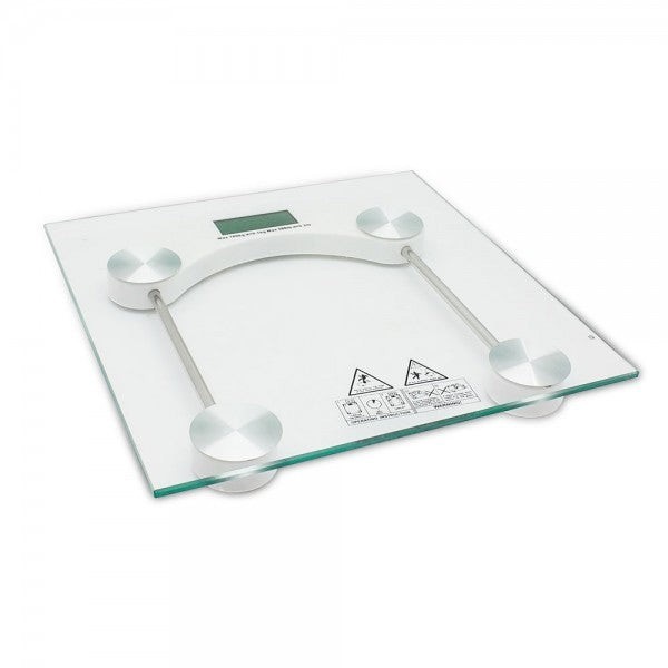 Дигитален кантар за баня Rosberg, 180 кг, прозрачно стъкло