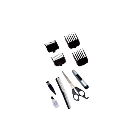 Машинка за подстригване, ПОДАРЪК тример за нос, 4 направляващи решетки, захранване, Rosberg