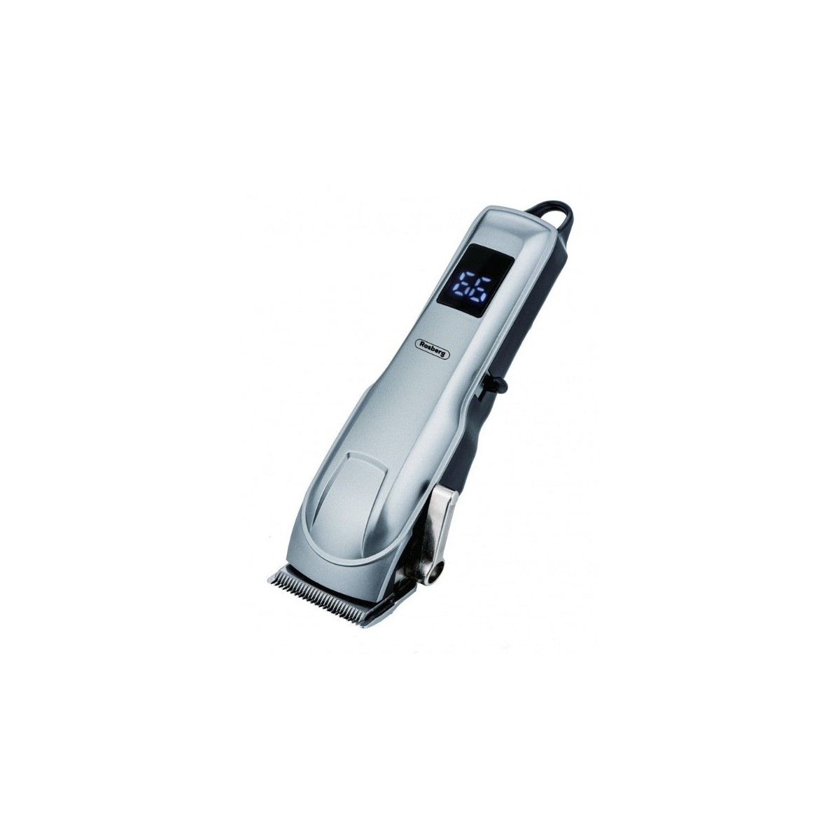 Безжична машинка за подстригване Rosberg R51810Q, 5W, 1200mAh, 4 гребена, USB, Автономия до 90 минути, Сребрист