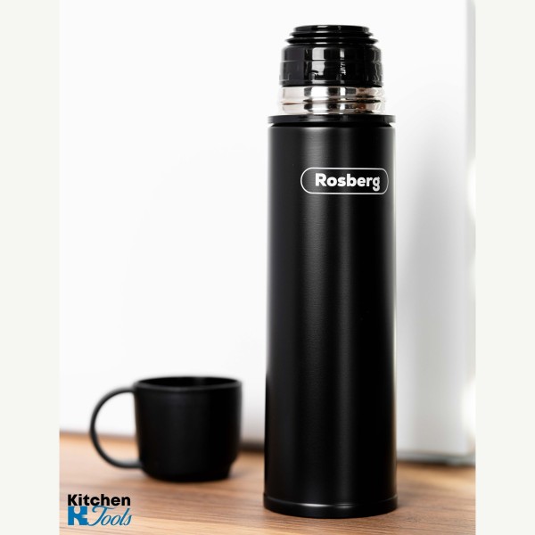 Rosberg Иноксов термос 500мл - черен мат