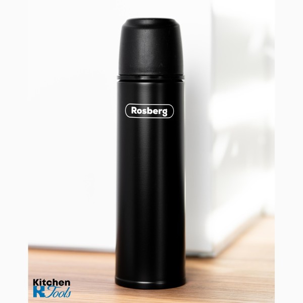 Rosberg Иноксов термос 500мл - черен мат