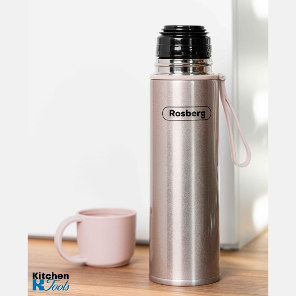 Термос PREMIUM QUALITY, 500ml, Rosberg, сив