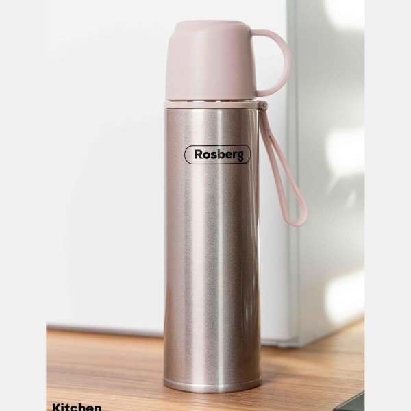 Термос PREMIUM QUALITY, 500ml, Rosberg, сив