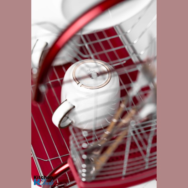 Двуетажна Сушилня за Съдове Rosberg, Червена