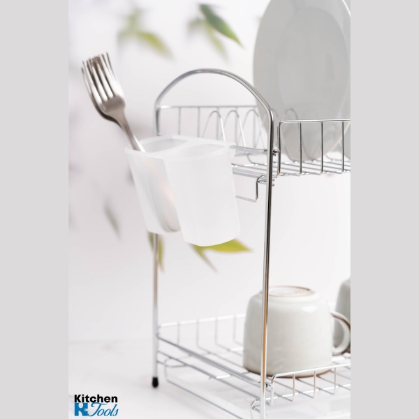 Двуетажна Поставка за съдове Rosberg - Бяла