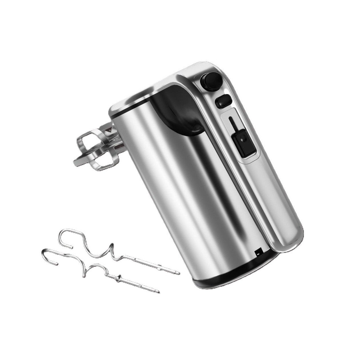 Ръчен миксер, 500W, турбо функция, 2 комплекта никелирани бъркалки, 5 скорости, Oliver Voltz, сребрист