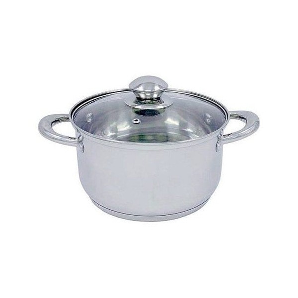 Тенджера от неръждаема стомана 2.2л с капак