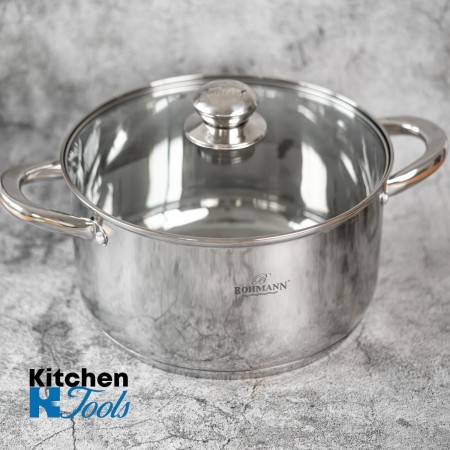 Тенджера от неръждаема стомана 6л с капак