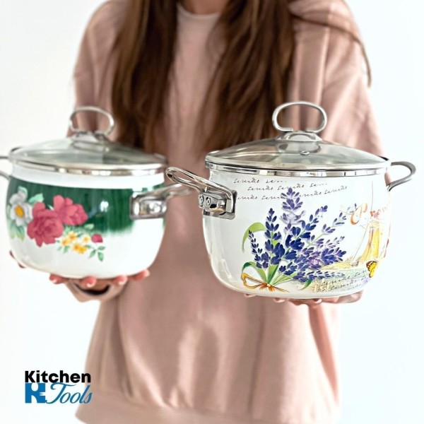 Емайлирана тенджера 3.4 л с капак от Bohmann