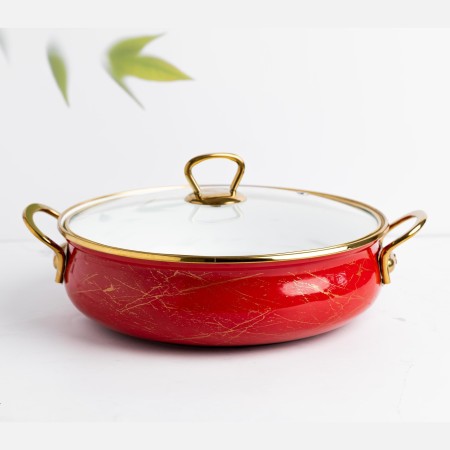 Ниска емайлирана тенджера 24x8 см, Goldmann