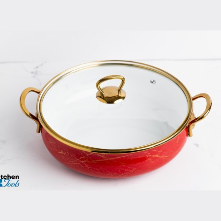 Ниска емайлирана тенджера 24x8 см, Goldmann