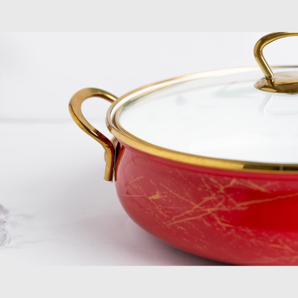 Ниска емайлирана тенджера 24x8 см, Goldmann