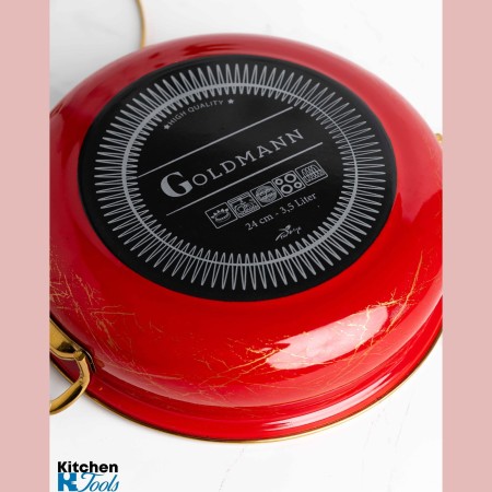 Ниска емайлирана тенджера 24x8 см, Goldmann