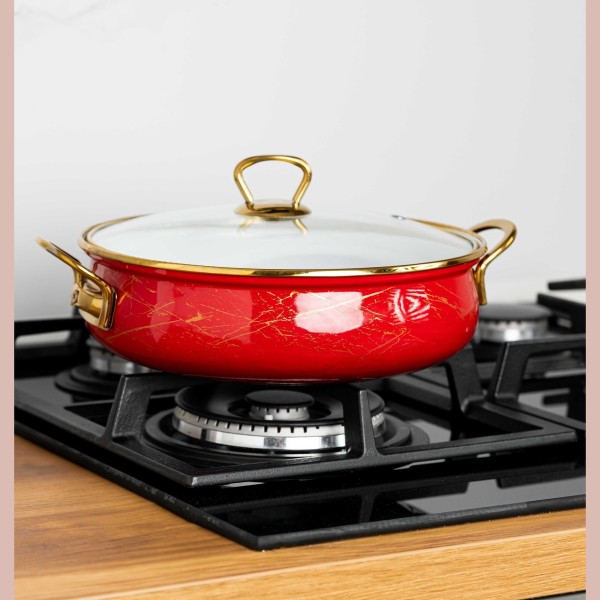 Ниска емайлирана тенджера 24x8 см, Goldmann