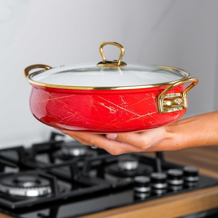 Ниска емайлирана тенджера 24x8 см, Goldmann