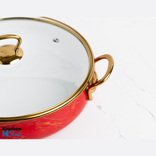 Емайлирана тенджера с капак Goldmann 26x6.5см