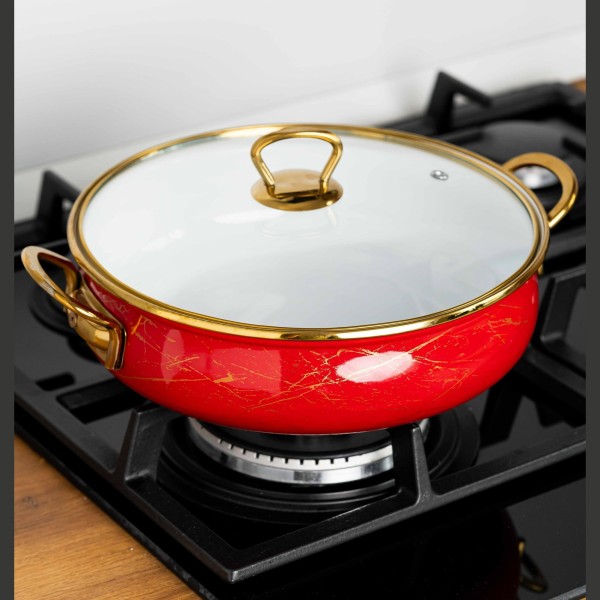 Емайлирана тенджера с капак Goldmann 26x6.5см