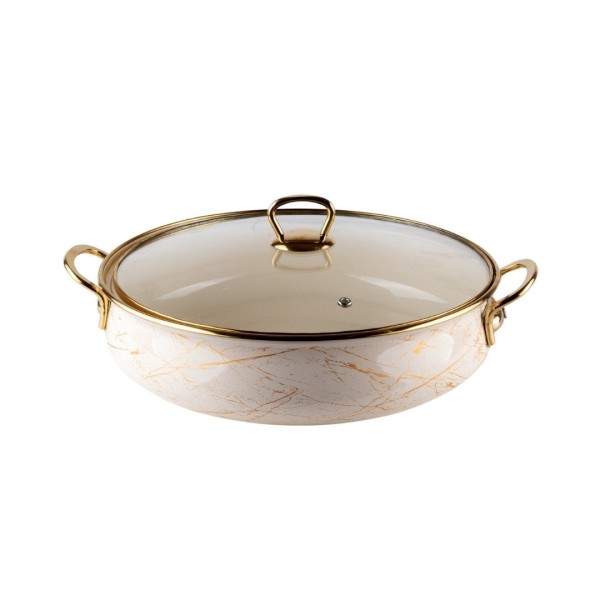 Емайлирана тенджера с титанови дръжки 4L, Goldmann