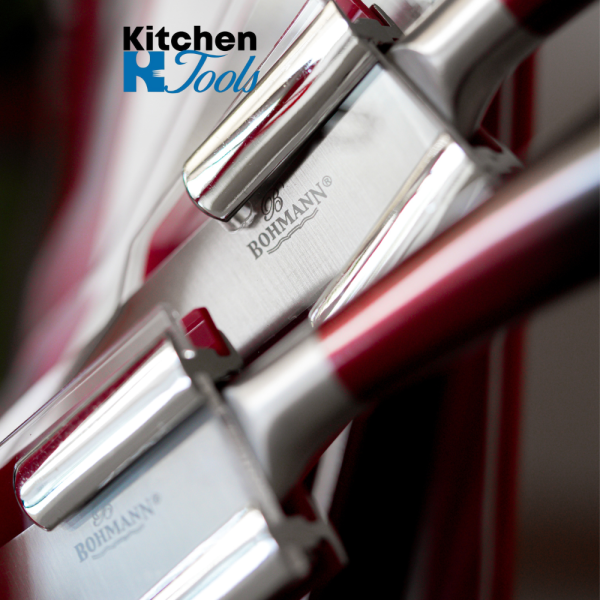 Комплект Bohmann ножове - черни/червени, 8 части