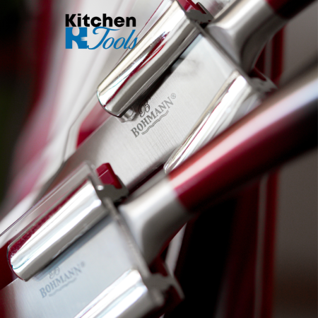 Комплект Bohmann ножове - черни/червени, 8 части