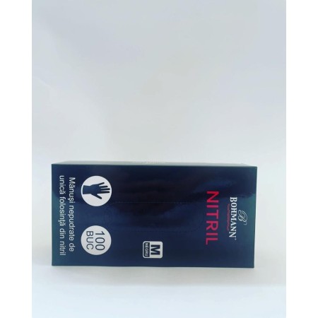 100% нитрилни ръкавици черни M, 100бр.