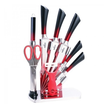 Комплект Bohmann ножове - черни/червени, 8 части