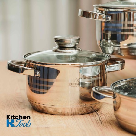 Комплект тенджери с капаци Bohmann, 12 части