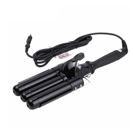 Тройна професионална маша, 120W, турмалин, черна