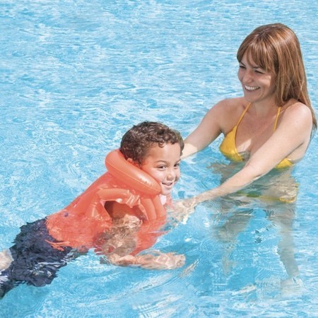 Жълта надуваема жилетка за плуване 3-6 г.