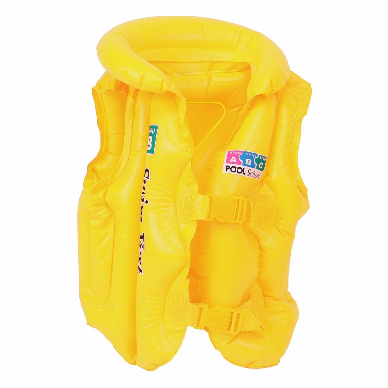 Жълта надуваема жилетка за плуване 3-6 г.