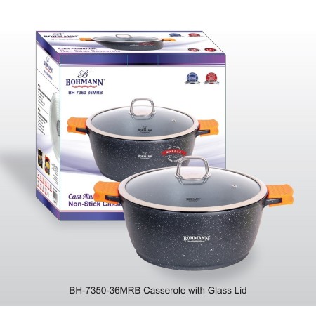 Алуминиева тенджера Bohmann 13L с гранитен капак