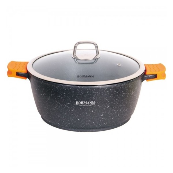 Алуминиева тенджера Bohmann 13L с гранитен капак