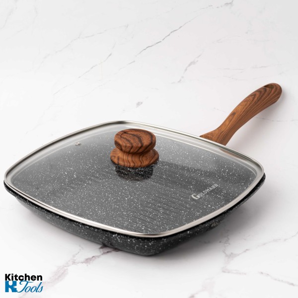 Грил тиган 28х4,5см с капак и мека дръжка