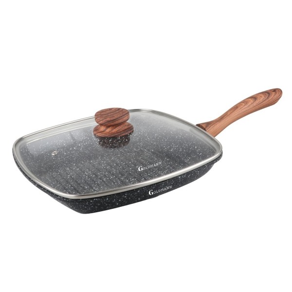 Грил тиган 28х4,5см с капак и мека дръжка