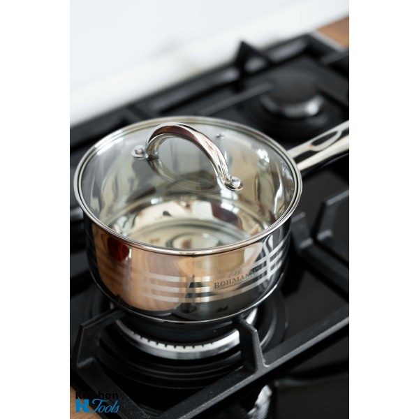 Тенджера от неръждаема стомана с капак - Bohmann